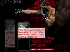 Видео Техническая поддержка После обслуживания Черная Instant Coffee Vending Machine с 1200W мощностью и черным цветом