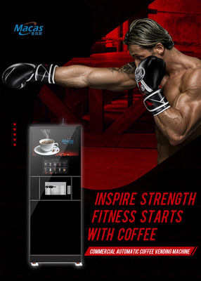 Купить Видео Техническая поддержка После обслуживания Черная Instant Coffee Vending Machine с 1200W мощностью и черным цветом онлайн изготовление