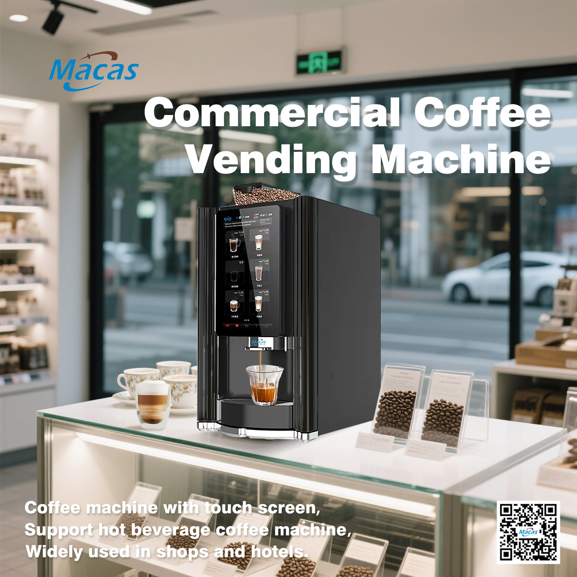 Bean-to-Cup Coffee Vending Machine