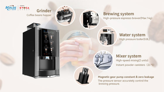 Хорошая цена. Bean to Cup Coffee Machine 2.7L Hopper 700x420x450mm Stainless Steel онлайн